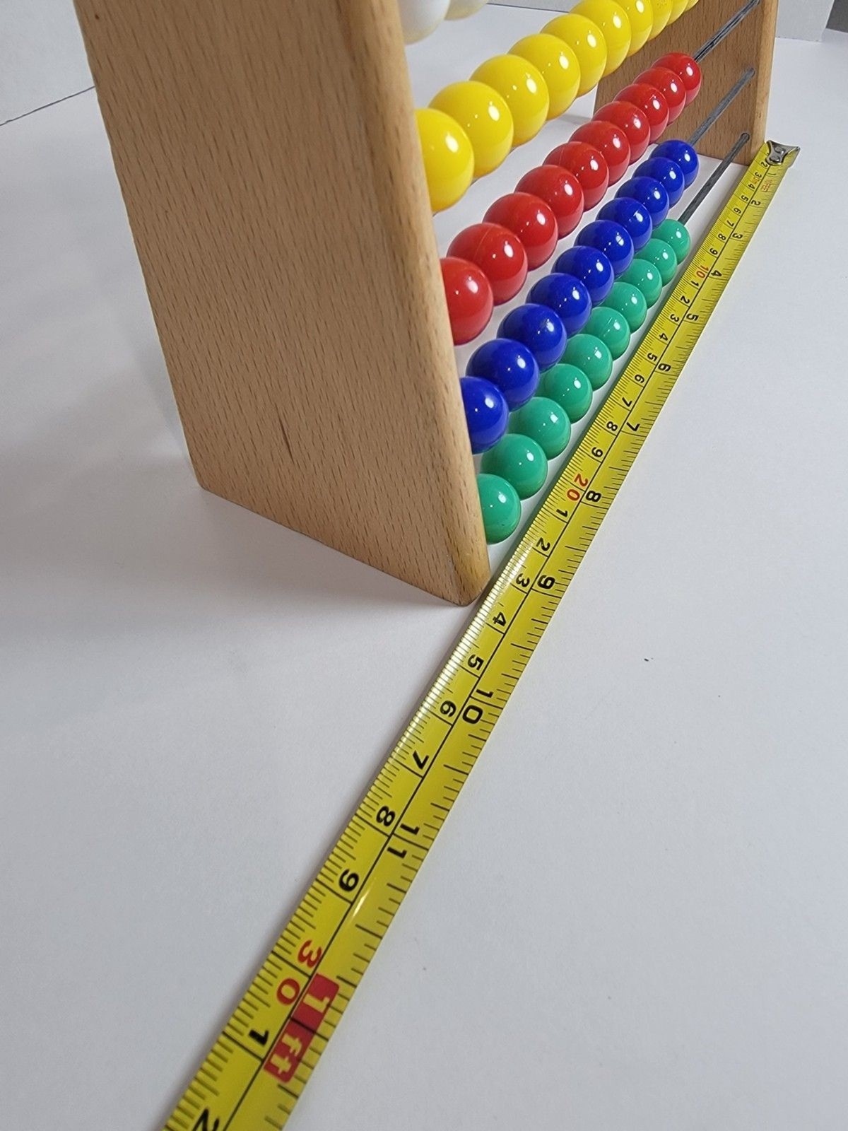 Wooden 10 Row Abacus Counting Frame 100 Beads Preschool Math Learning Toy