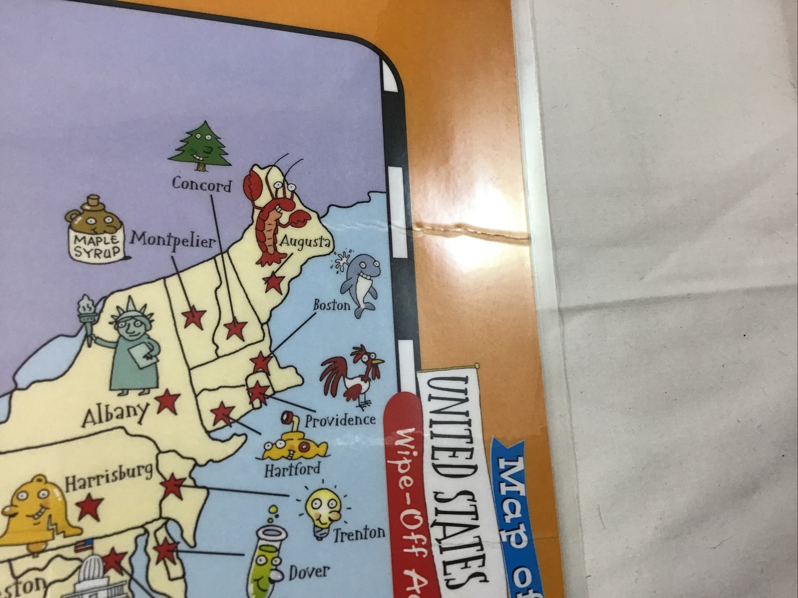 Map of the United States of America Wipe Off Activity Mat Learning Horizons