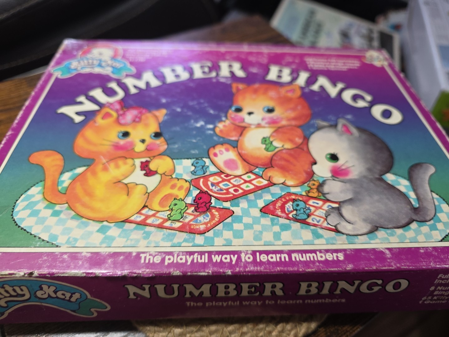Kitty Kat Number Bingo Game ET-1702 Vintage VGUC RARE 1985 Edition