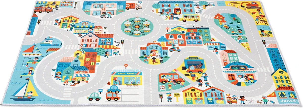 City Play Mat Juratoys 47″ x 30.5″ non-slip playmat