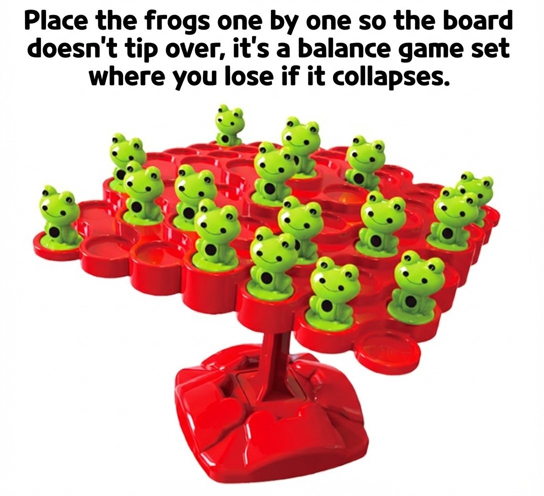 Frog Balance Game Balancing Toy Tabletop Family Party Kids Random 1pc Korea NEW