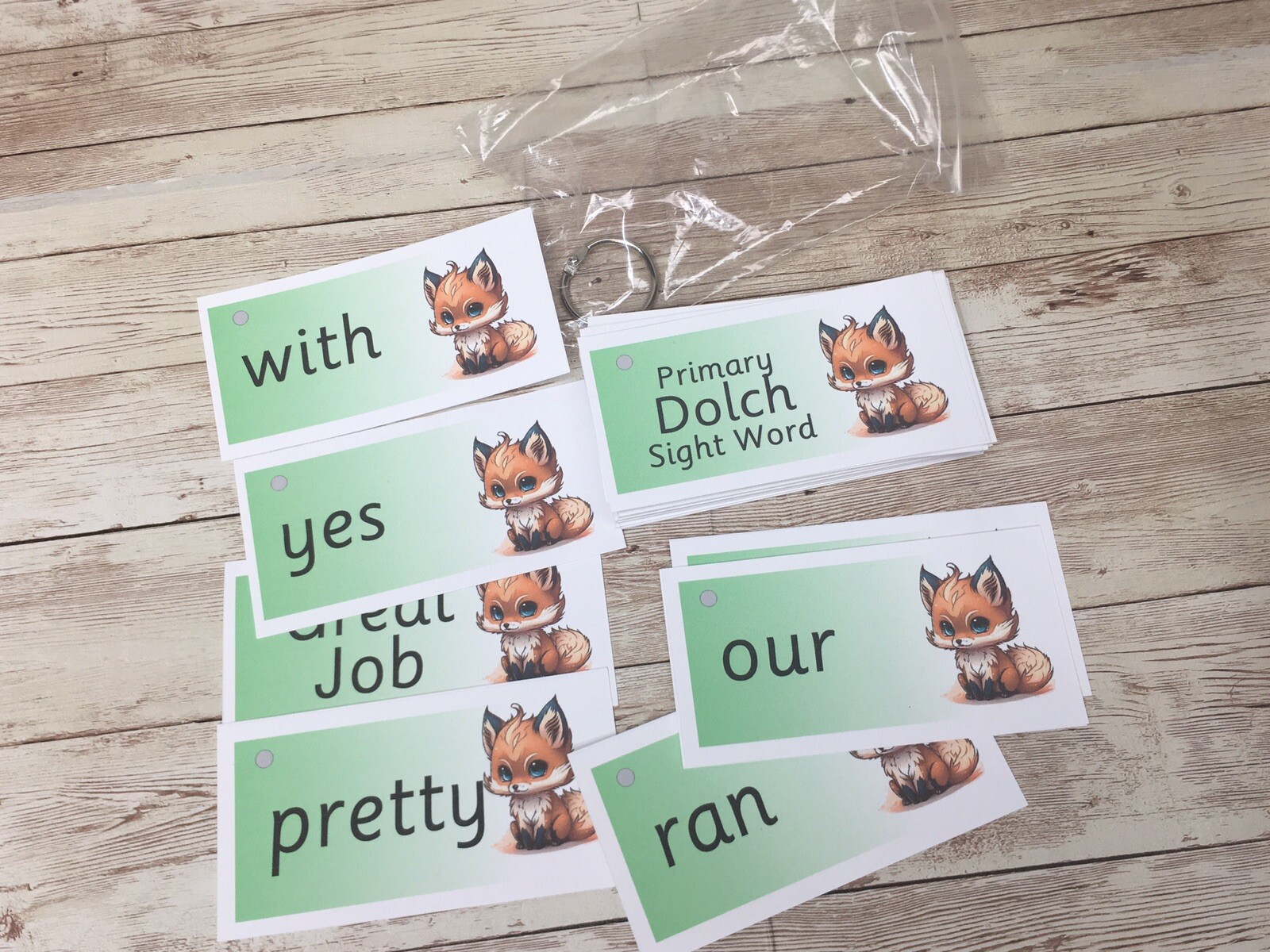 DIY – [PRINTED] Complete Set – Literacy Learning Resource Dolch SightWord Uncut