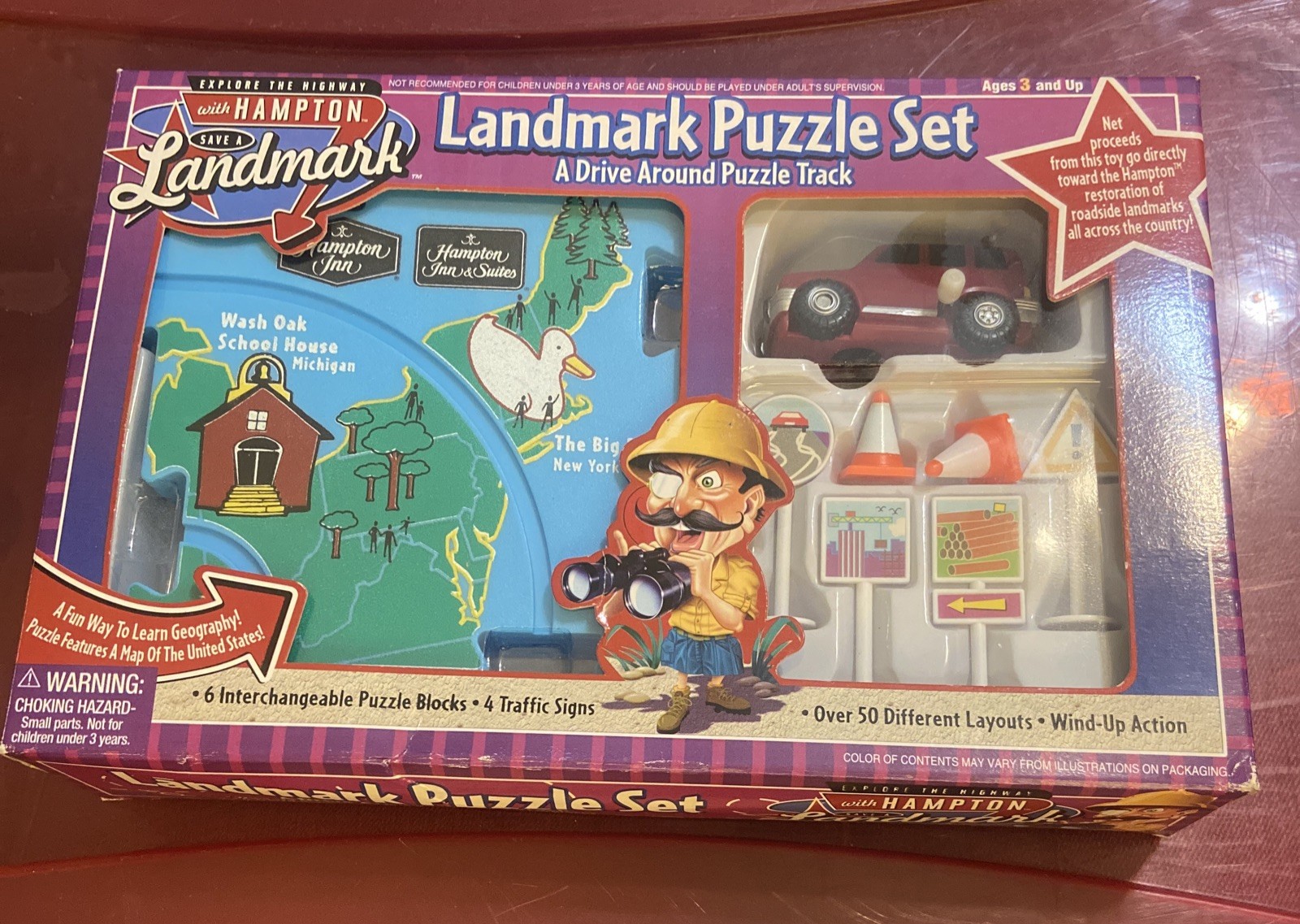 Puzzle Vehicle NYC Landmark Set Toy Battery Windup Car