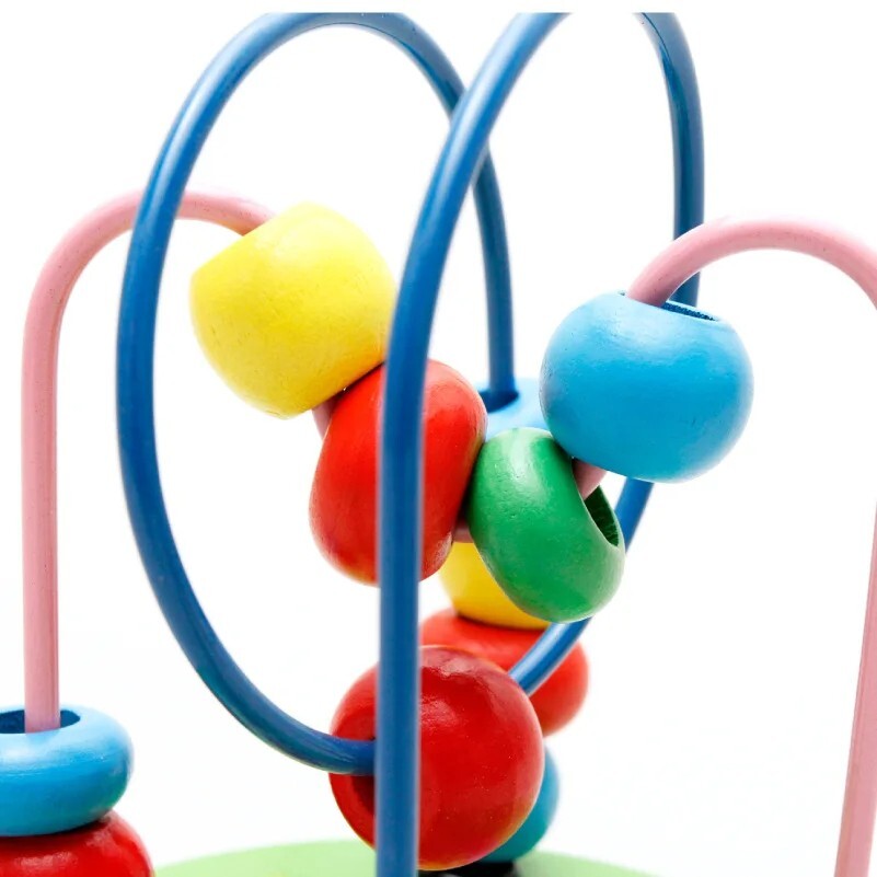 Montessori Wooden Baby Toys Maze Roller Coaster Counting Early Educational Toys