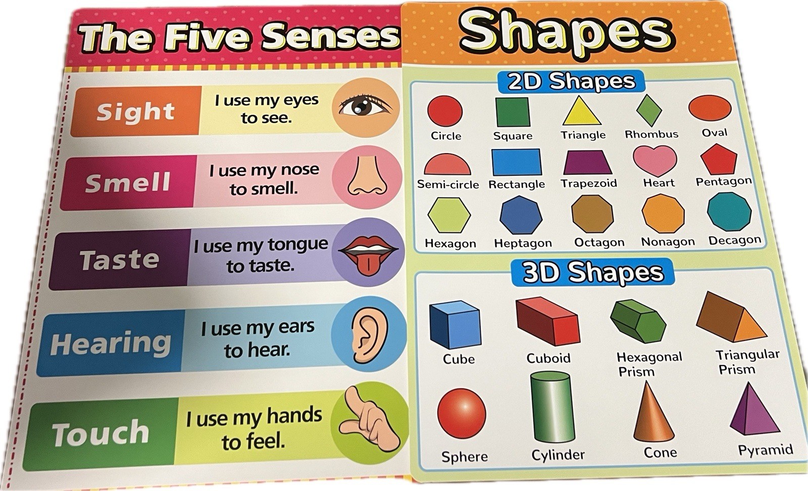 Educational Preschool Posters Set Toddler Learning, 16×11 Inch Set Of 8