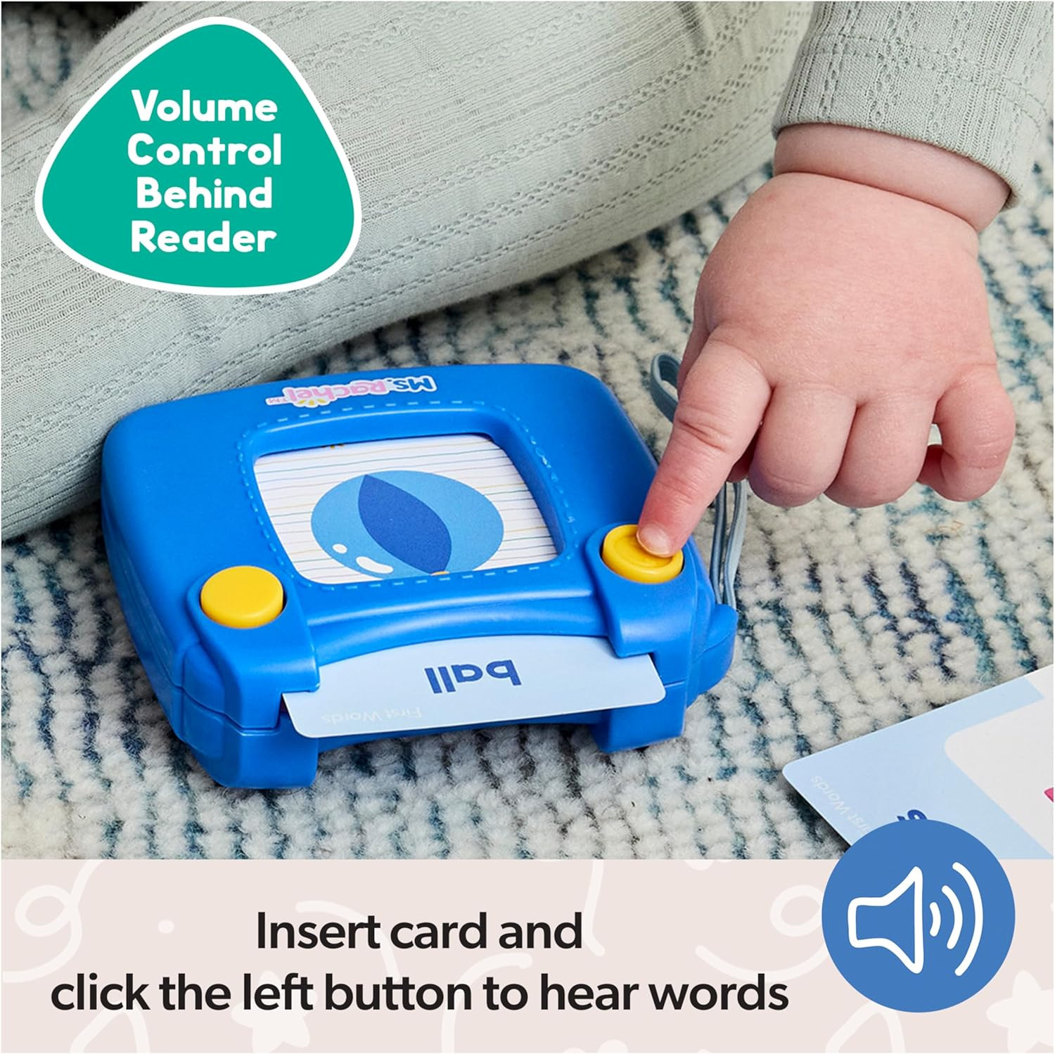 Official First Words Talking Flash Cards with Electronic Reader, 100 Words, Educ