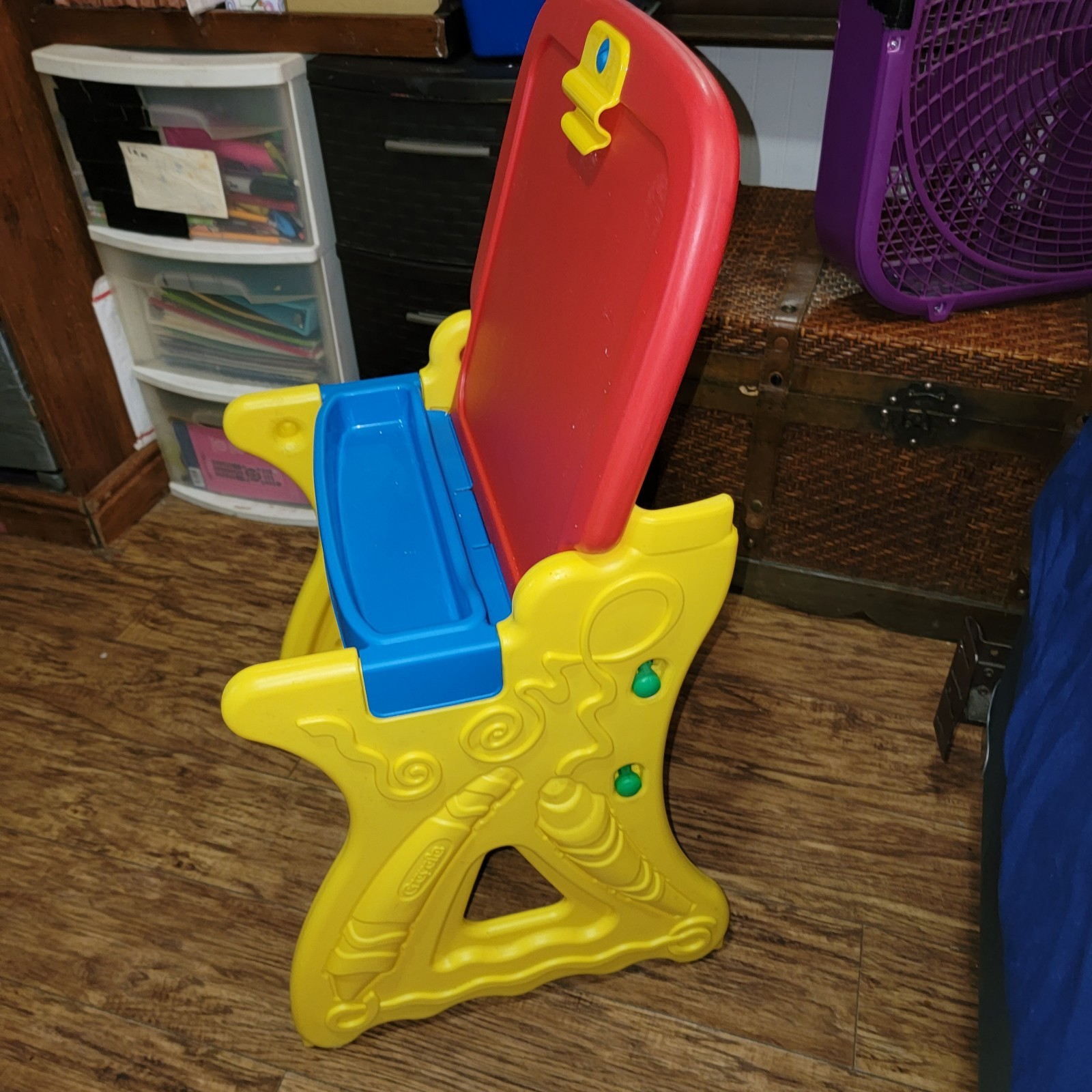 Playschool Desk with Chalk Board Set for Kids All Ages Preschool Learning