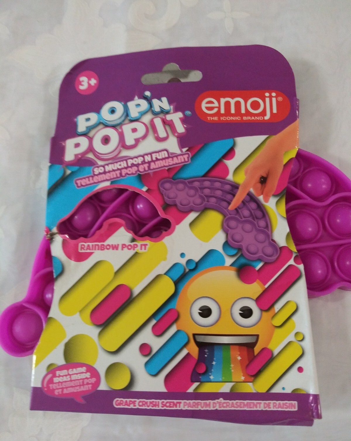 Lot of 2 Pop’n Push Pop it emoji & Heart Squishers Sensory Toy Stress◀