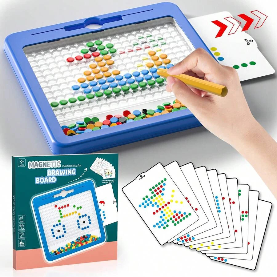 Magnetic Dots Board Kids Toys 3-6 Years Art Pad Montessori