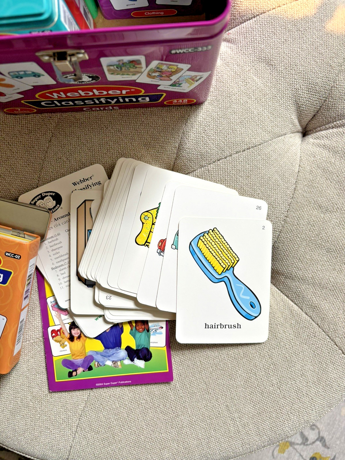 Webber Classifying cards by Super Duper for speech & language 7 decks