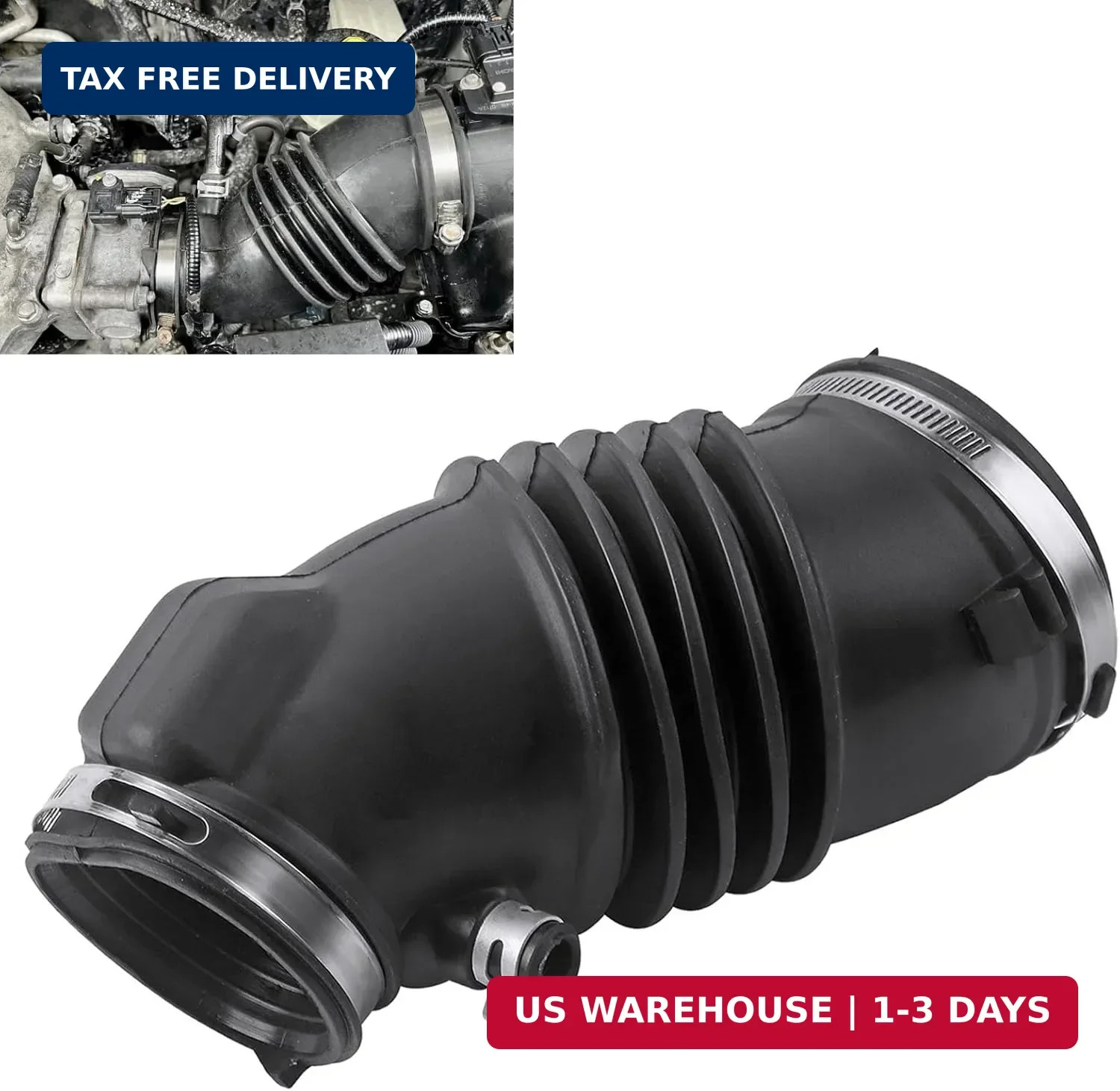 Engine Air Intake Hose Tube with Clamps, Honda Vehicles Pilot V6 3.5L 2009 2010
