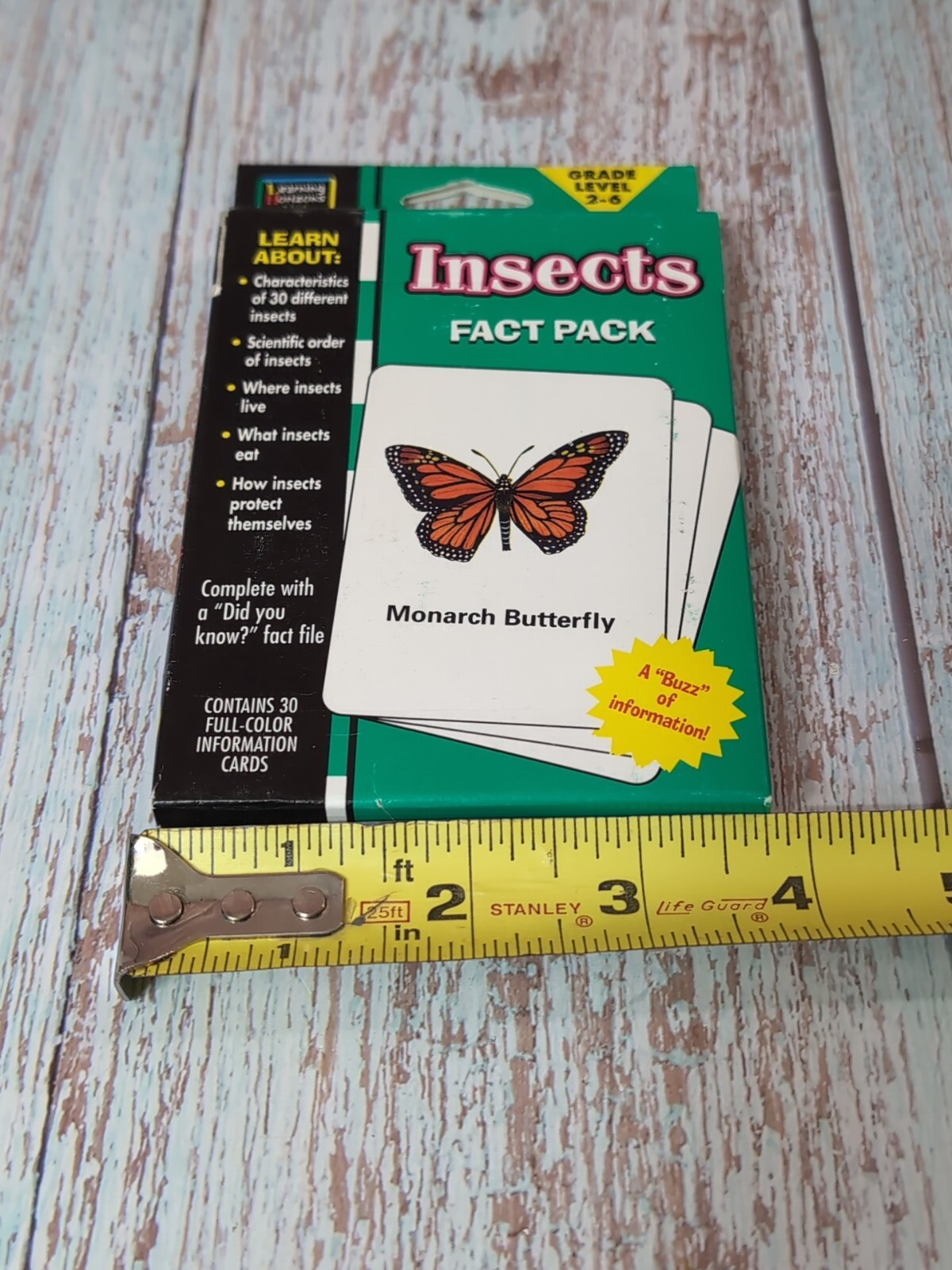 Learning Horizons Educational Flash Card Packs Monarch Butterfly 30 Insects