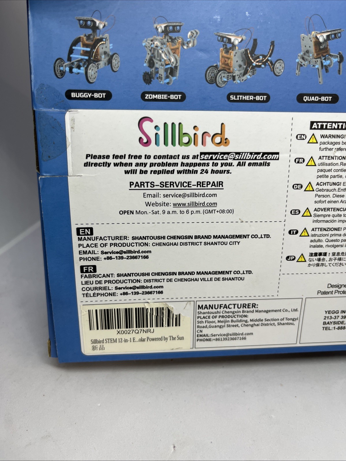 SillBird STEM 12-in-1 190 Piece Education Solar Robot Toy Homeschool Learning