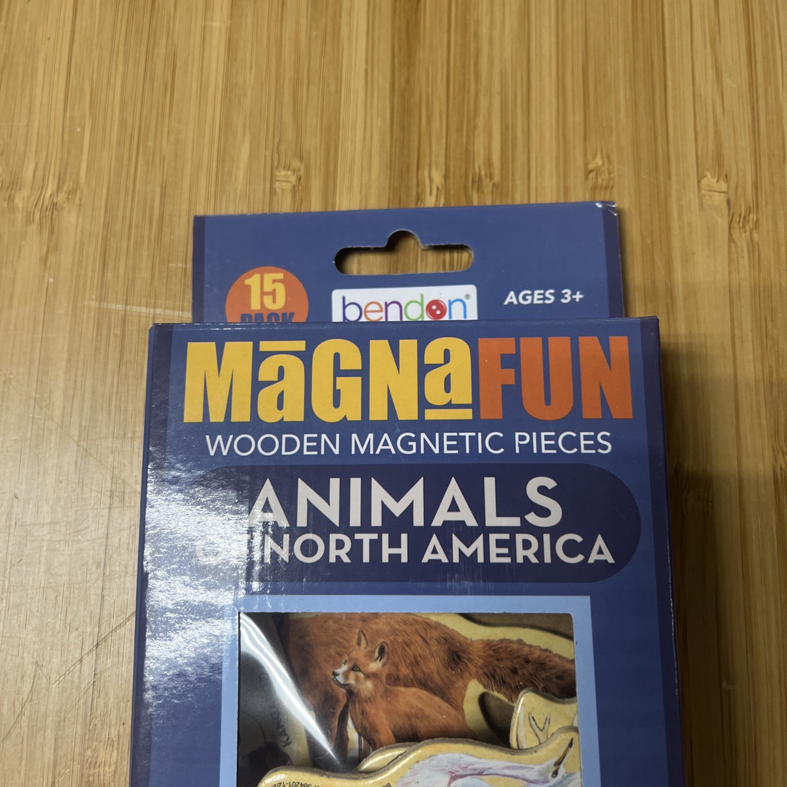 BRAND NEW-Bendon Magna Fun WOODEN Magnetic ANIMALS of North America 15 pack