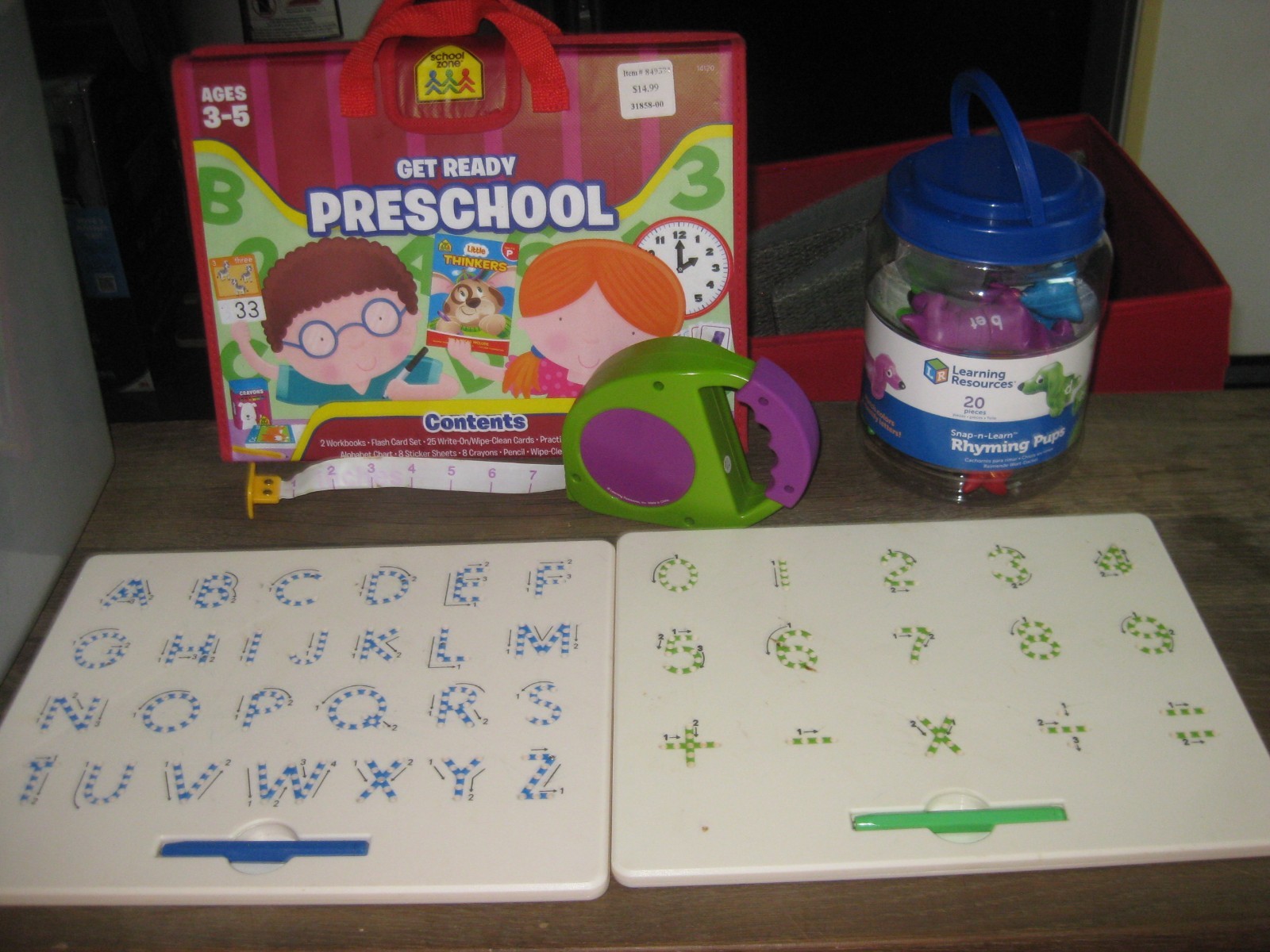Kid O Magnatab Alphabet & Numbers Tracing Magnetic Sets Plus Xtra Learning Item