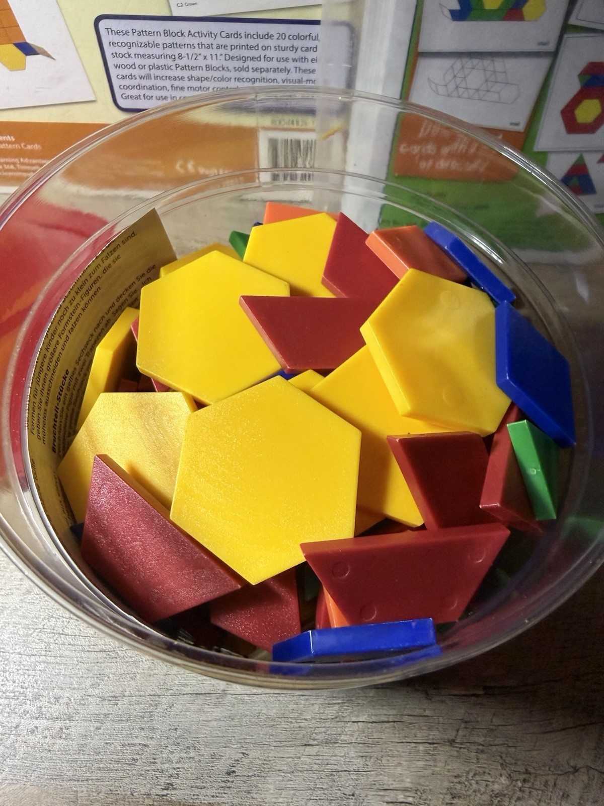 Learning Pattern Blocks, Learning Resources, 250ct, w/2 Sets Pattern Block Cards