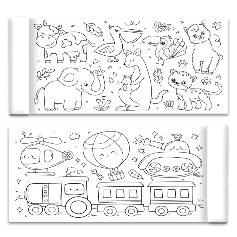 3-Meter Graffiti Scroll Children’s Drawing Roll DIY Kid Painting Educational Toy