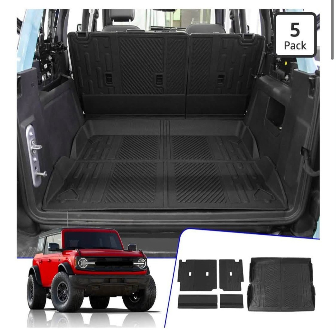 Cargo Mat Compatible with 2021-2026 Ford Bronco 4 Door Trunk Mat 2025 Bronco
