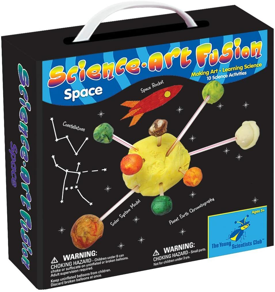 Kid Science Kit Art Fusion Young Scientist 10 Activity Space Sculpture Explosion