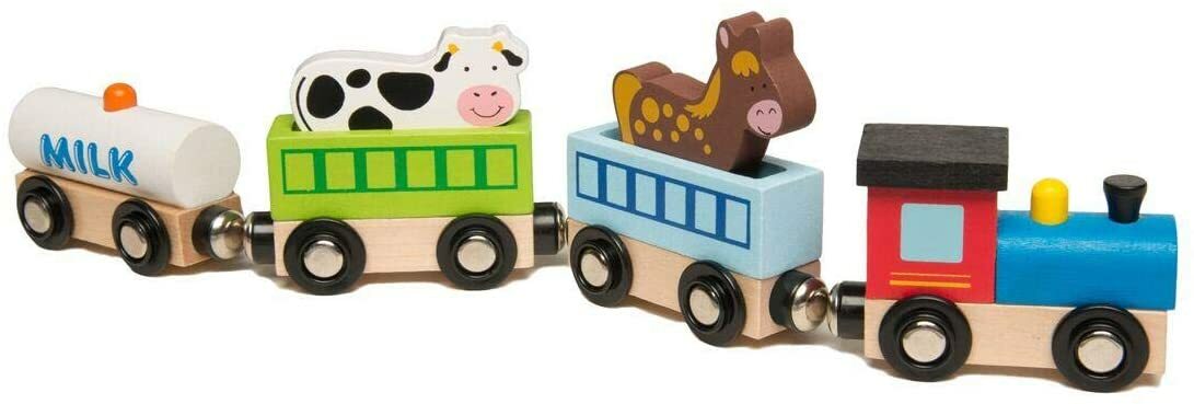 The Original Toy Company Solid Hardwood Circus Farm Animal Playset – 425537