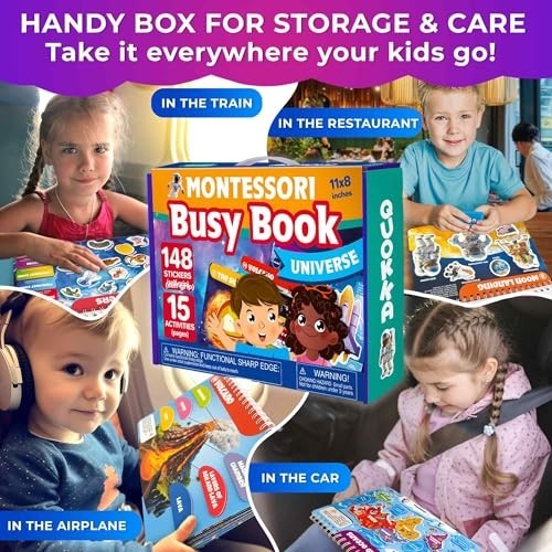 Montessori Busy Book for Kids 4-8 | Educational Learning Activities for Toddlers