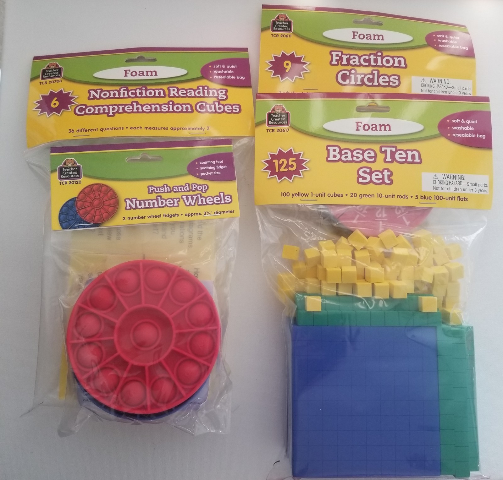 Lot Of 8 New & Unopened Learning Resources Aids For Elementary School