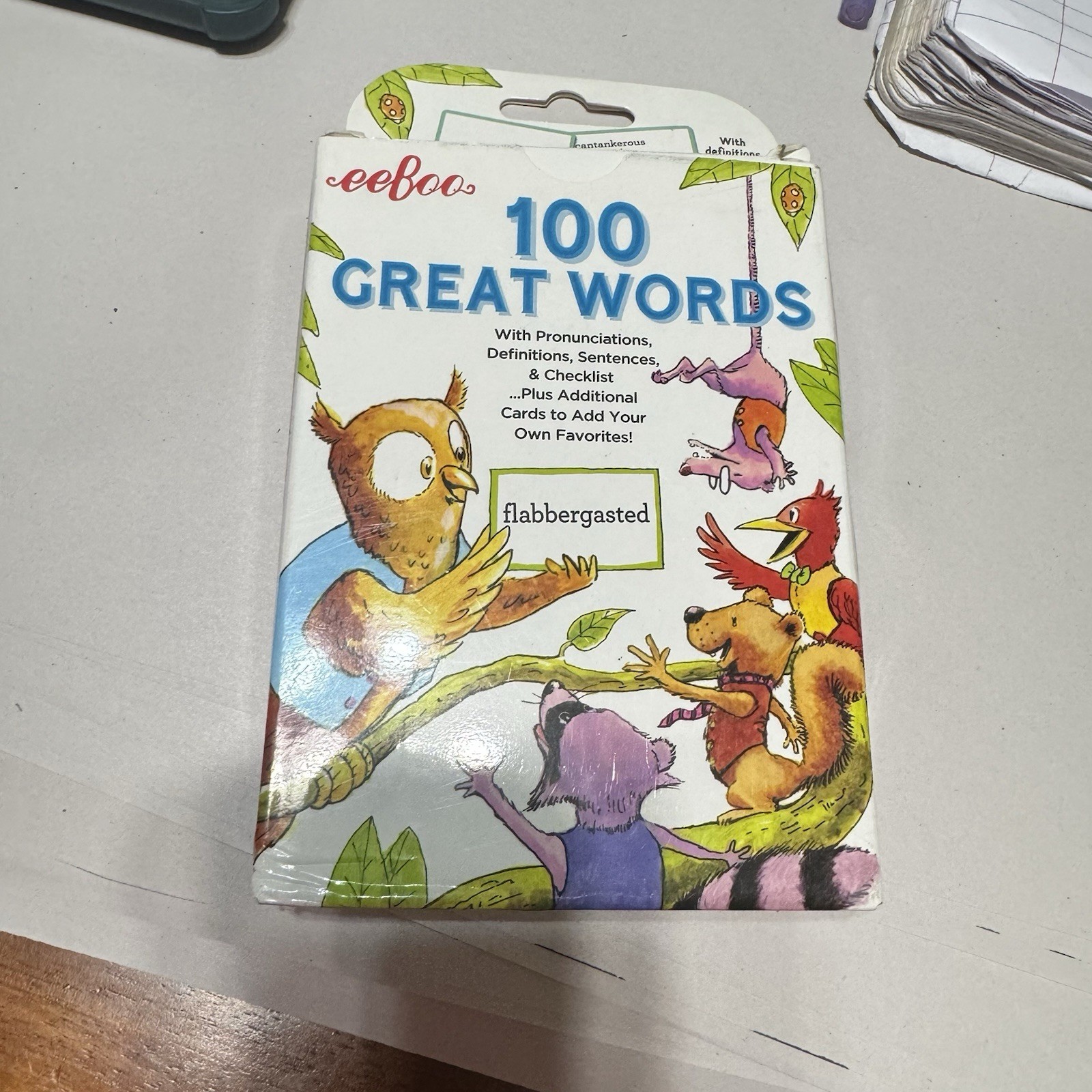 eeBoo 100 Great Words Flash Cards Vocabulary Builder Test Prep