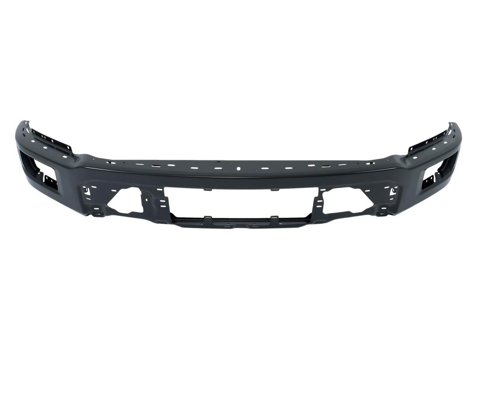 24-25 Ford F150 Steel Front Bumper Face Bar Black Steel (No Sensor Holes)