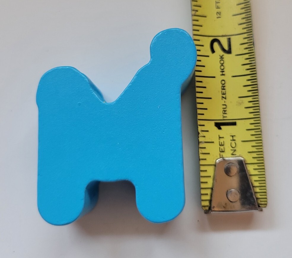 FAO Schwarz Toy Wood Alphabet Puzzle Animal Replacement Blue Monkey “M” Only