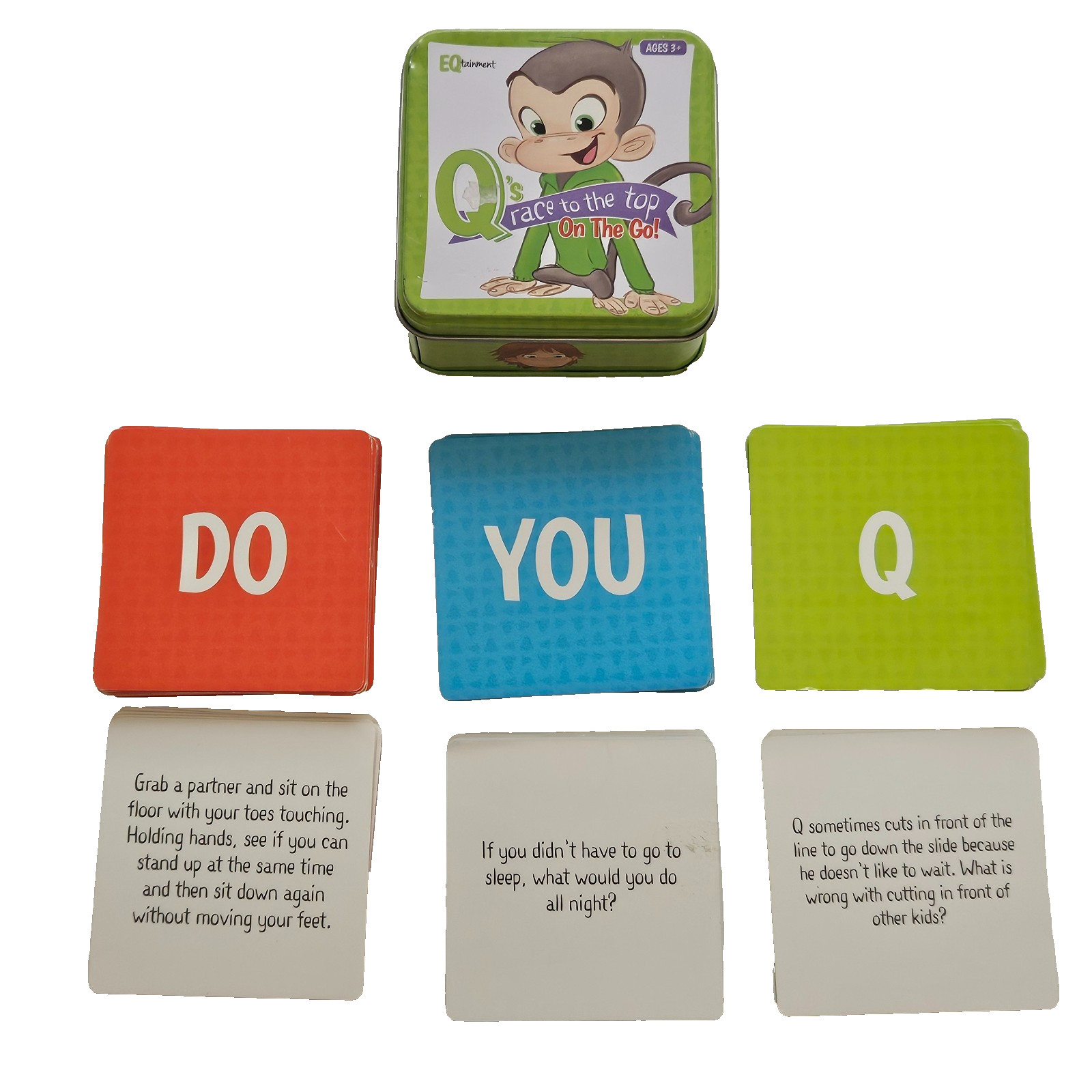 Q’s Race to the Top On-the-Go Pack in Tin Complete with 100 Questions/Activities