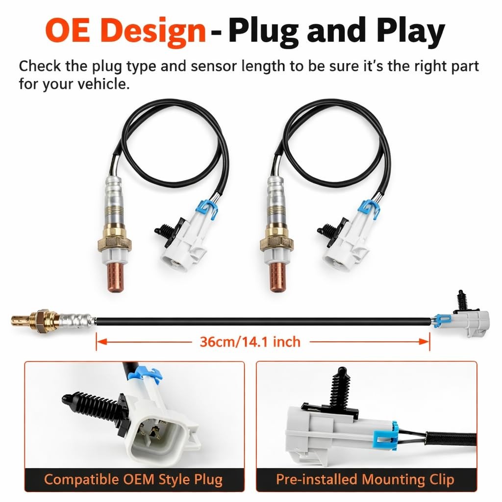 VENUSFILTER 2pc Oxygen Sensor O2 Upstream Downstream 234-4668
