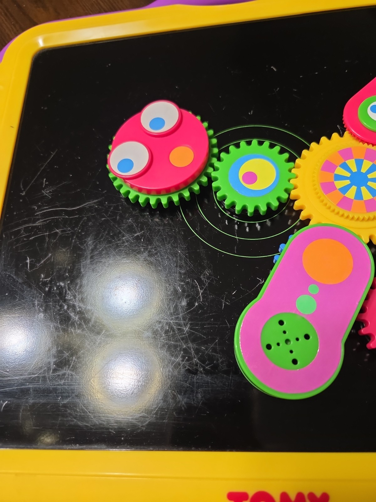 Rare WORKS 1997 TOMY Gearation Magnetic Gears Set Seen On Baby Einstein Neat!!