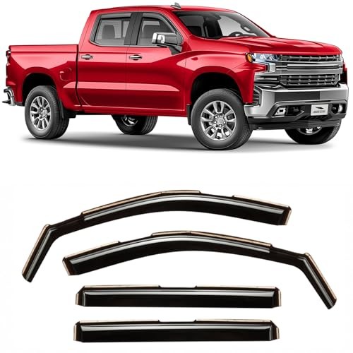 Glass in-Channel Extra Durable Rain Guards for Chevy Silverado/GMC Sierra 1500