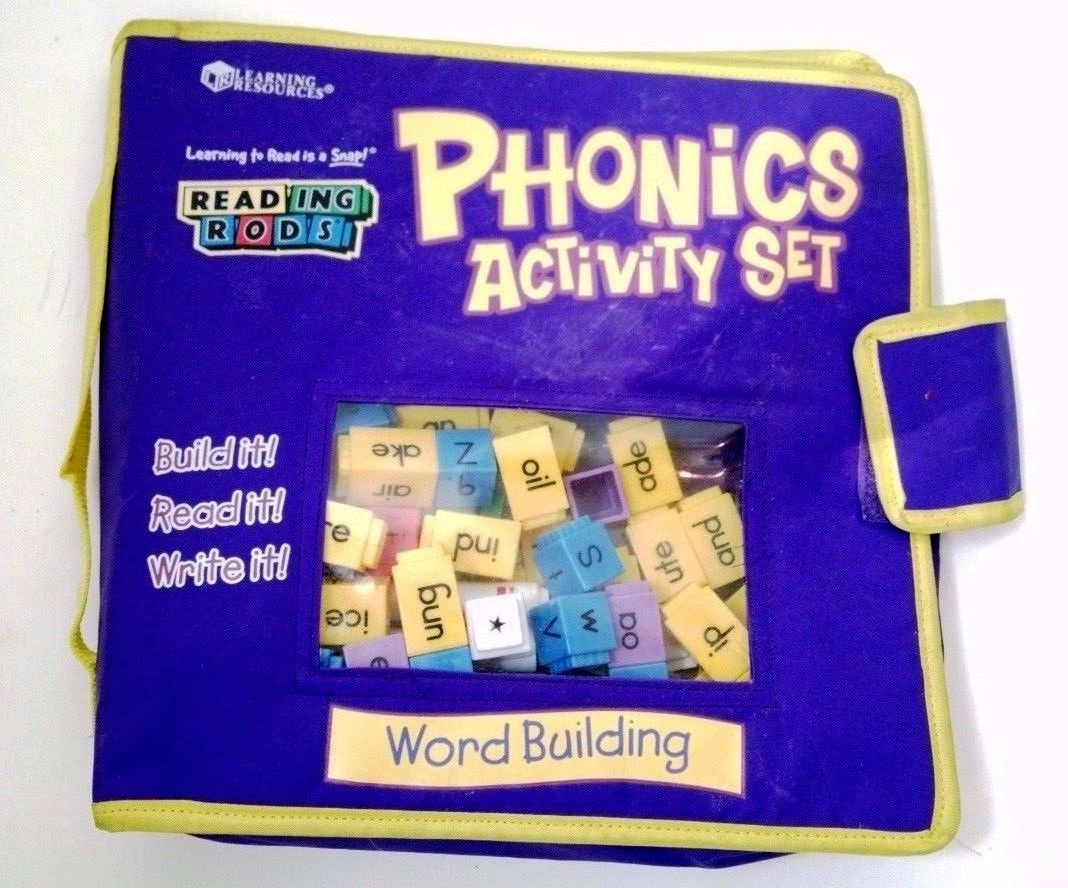 Learning Resources Phonics Activity Set Reading Rods Word Building Purple Kit