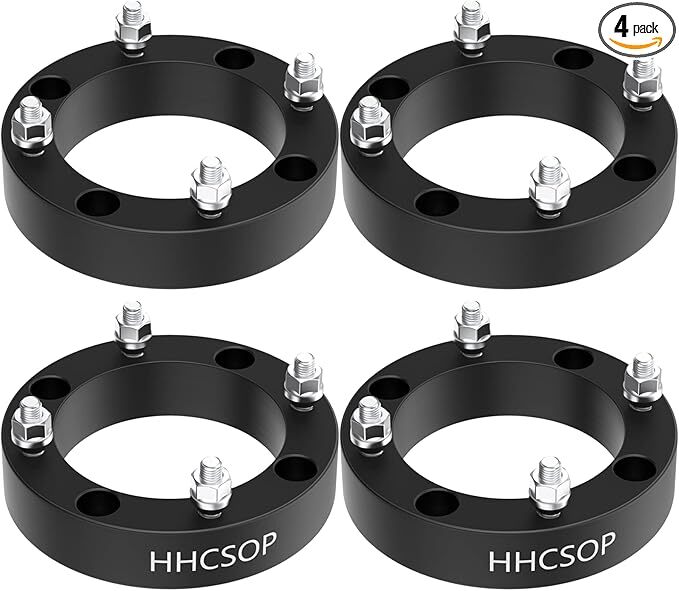 HHCSOP 4×156 ATV Wheel Spacers 1.5″, 4PCS Black Wheel Adapters Compatible with