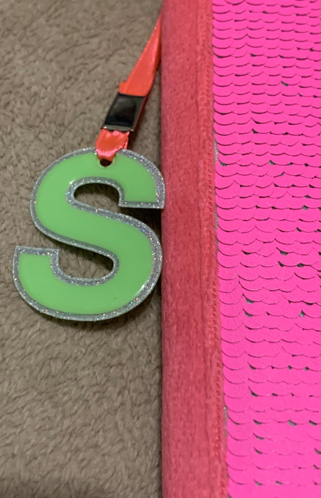 Justice Girls Sequin Neon Flip Sequins Diary Journal Writing Notebook Initial