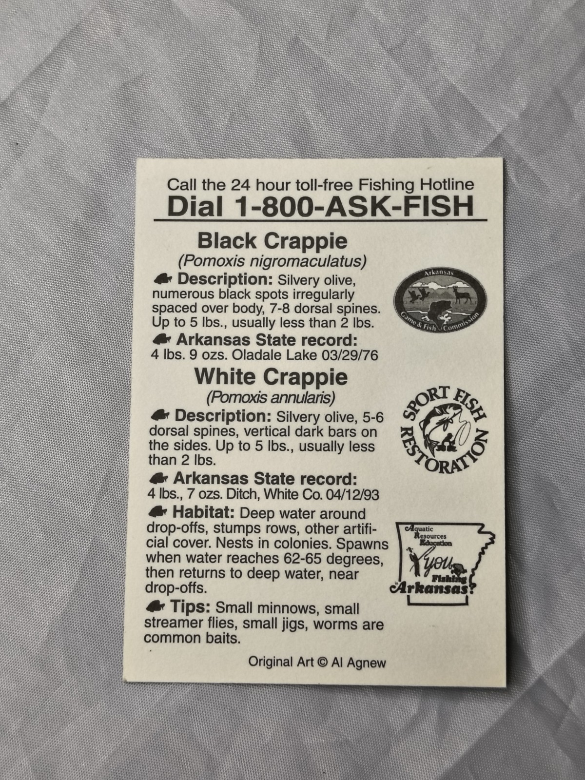 Random Lot Of 26 Cards Of Arkansas Game And Fish Mammal And Fish Informational