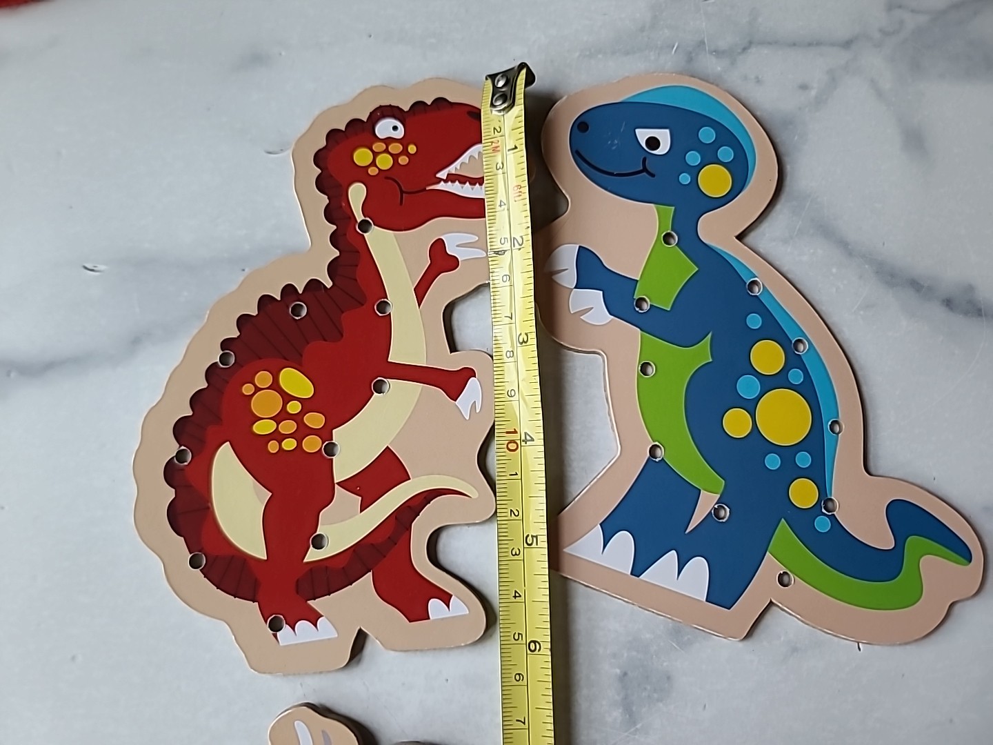 Toddler Dinosaur Lacing Cards