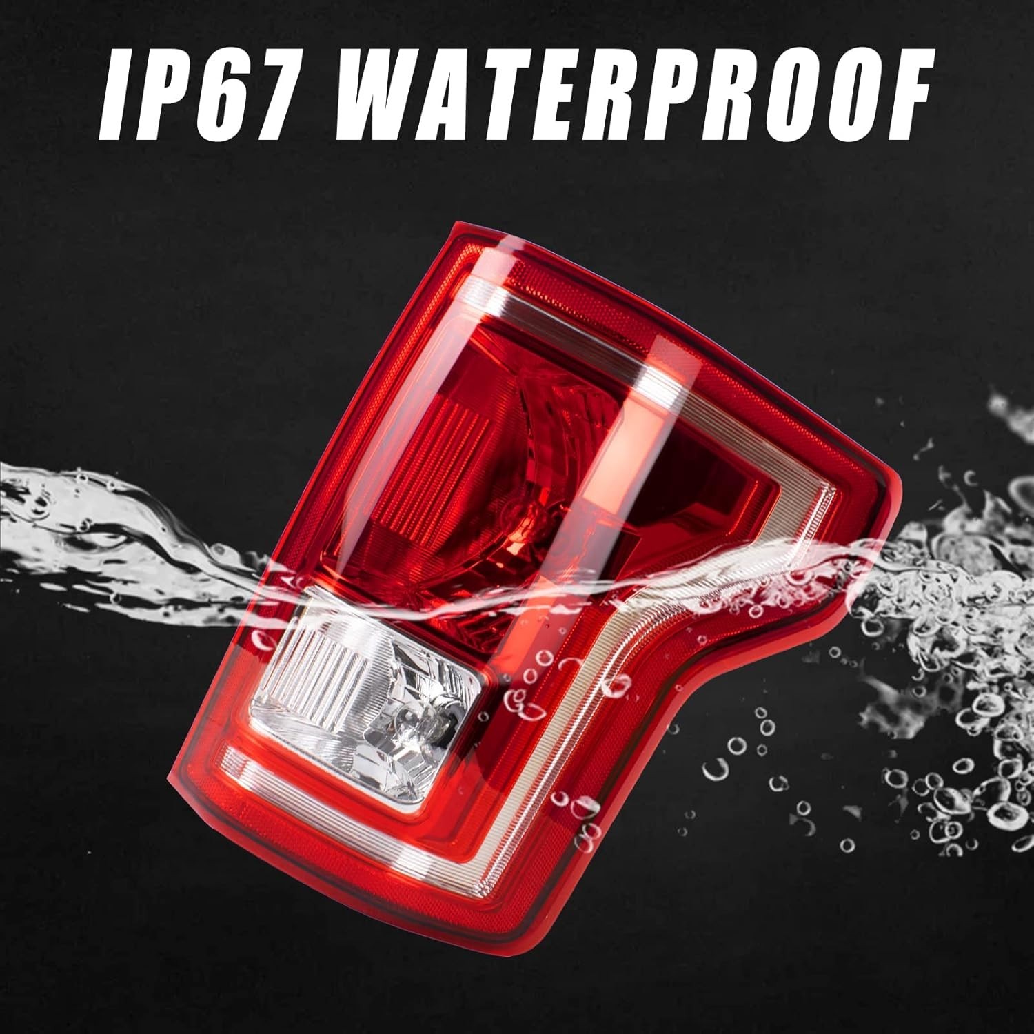 Right Passenger Side Tail Light Compatible With 2015 2016 2017 Ford F150 F-150..