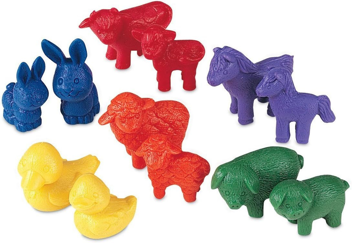 Friendly Farm Animal Counters – 72 Pieces, Ages 3+, Toddler Toys, Preschool Supp