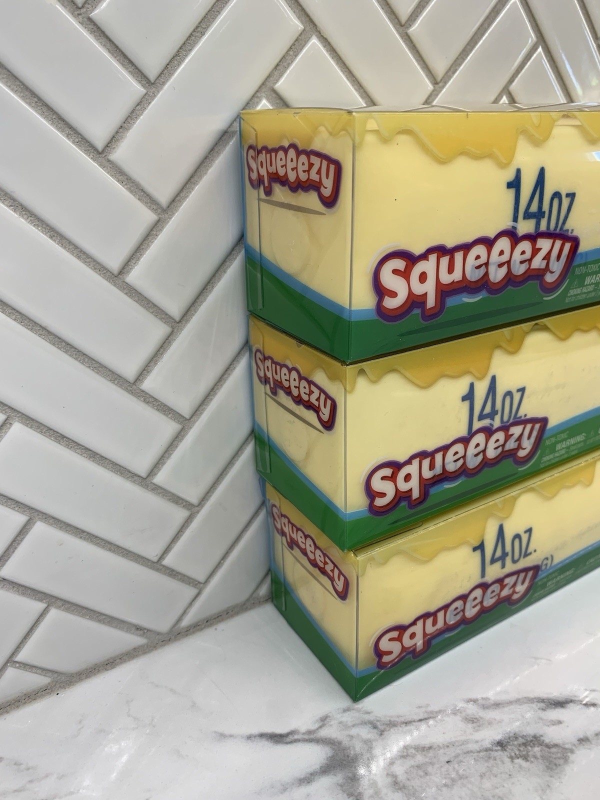 (3) NEW Sunny Days Viral Jumbo Squeezy Butter Squishy Toy Stress Relief LOT OF 3
