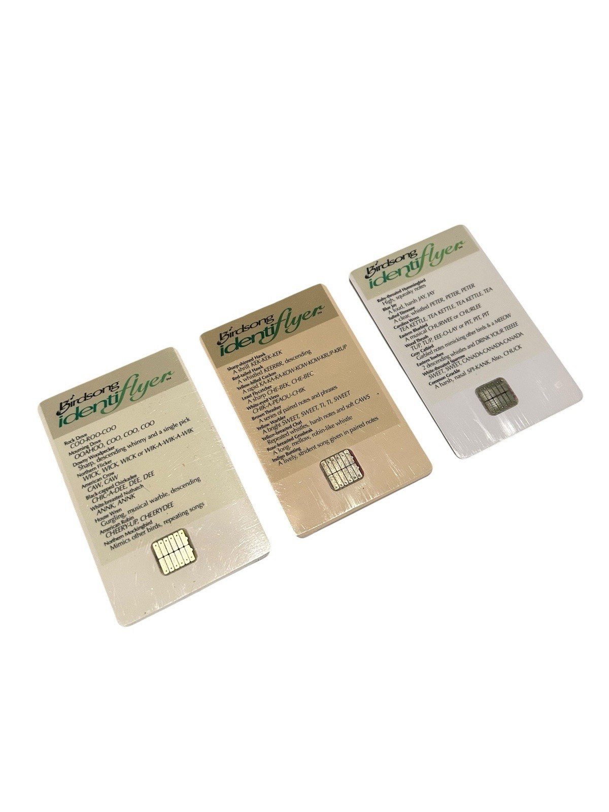 Identifyler Green Zip Travel Case And Three Bird Identifying Cards