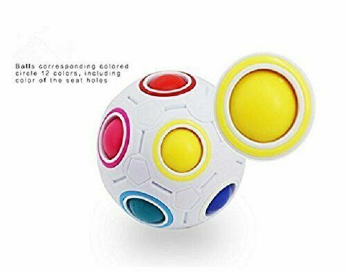 Rainbow Ball Magic Cube Fidget Toy Puzzle Magic Rainbow Ball Puzzle Fun Fidget