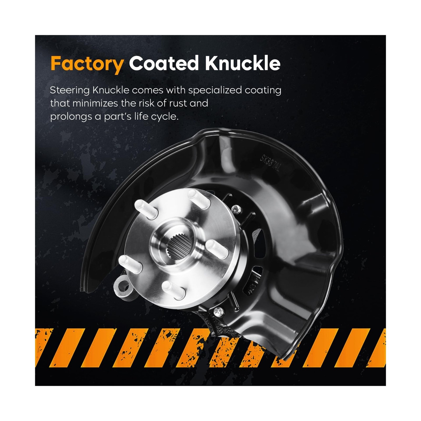 2PCS Front Steering Knuckles & Wheel Bearing Hub Assembly Fit for Coro…