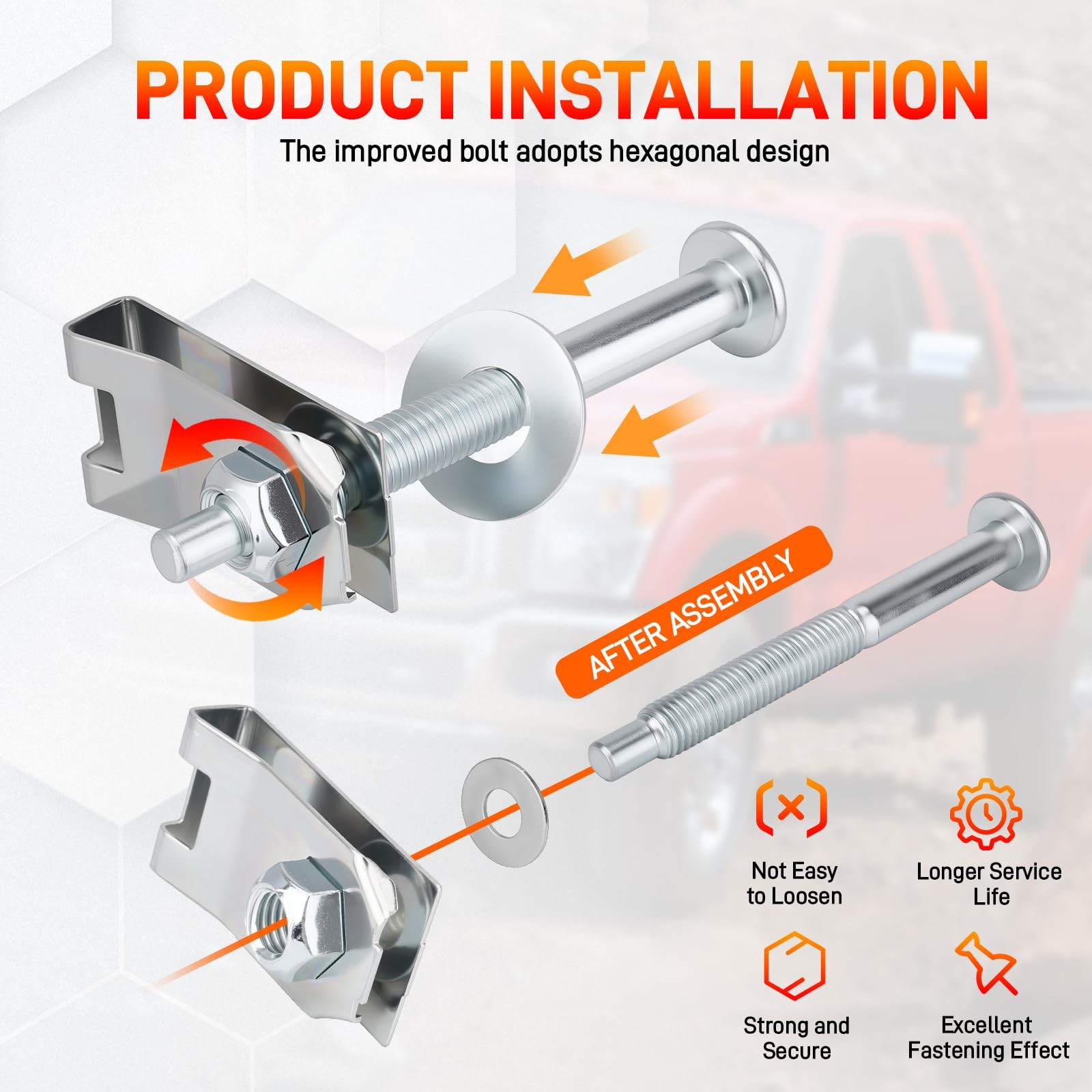 GDUKOP 924-311 Truck Bed Mounting Bolts Nuts Hardware Kit 1/2-13 UNC