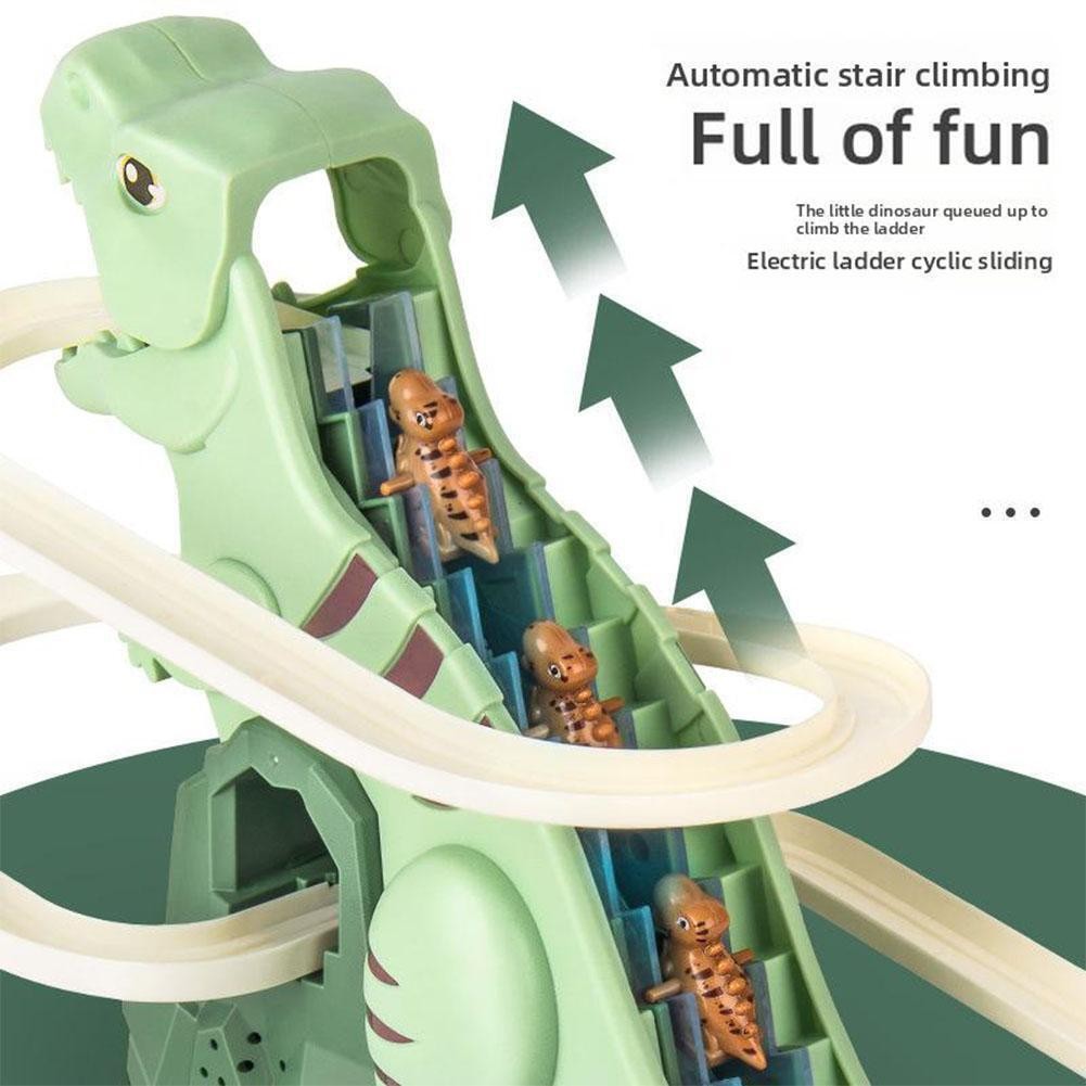 Dinosaur assembly puzzle fun electric slide track toy car birthday gift