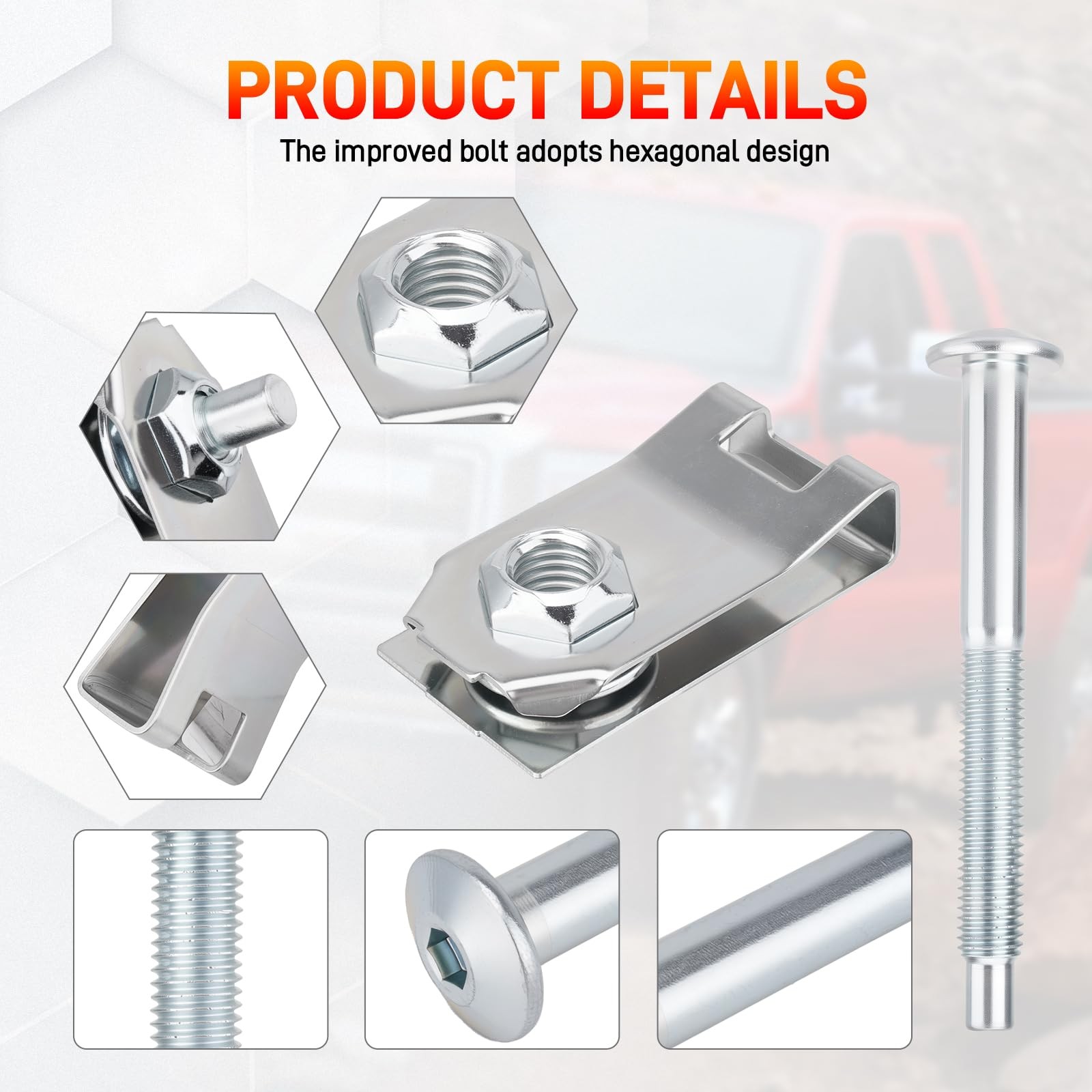 GDUKOP 924-311 Truck Bed Mounting Bolts Nuts Hardware Kit 1/2-13 UNC