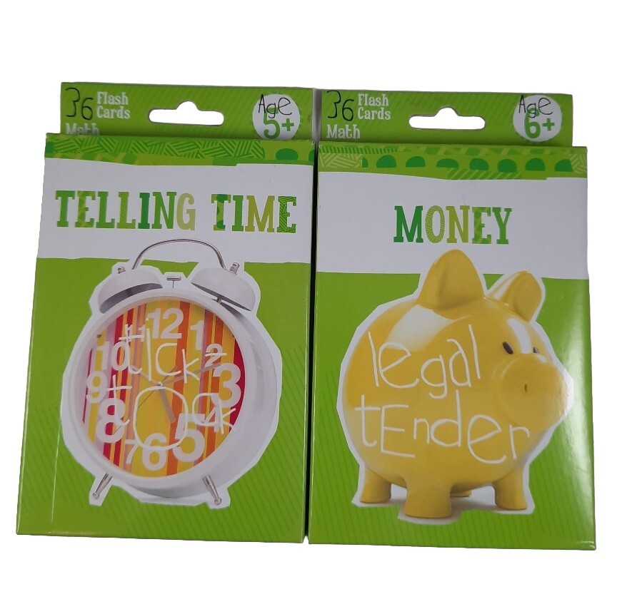 Lot of Flash Cards Money & Telling Time By Bendon NEW
