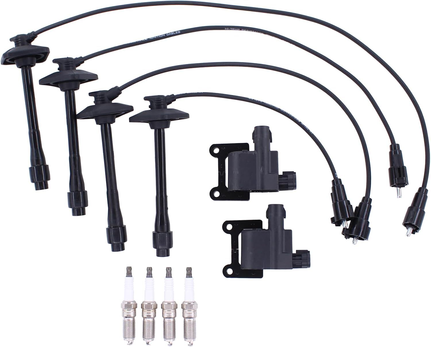 MOTOKU Ignition Coil and Spark Plug Wire Set for Toyota Solara Camry 2.2