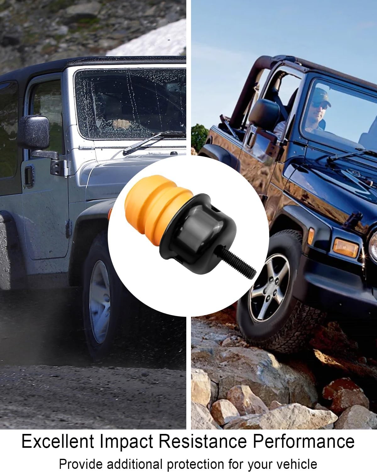 4x Bump Stops w/ Cups for Jeep TJ 97–06 & ZJ 93–98 Replace 52087636AB AC 992